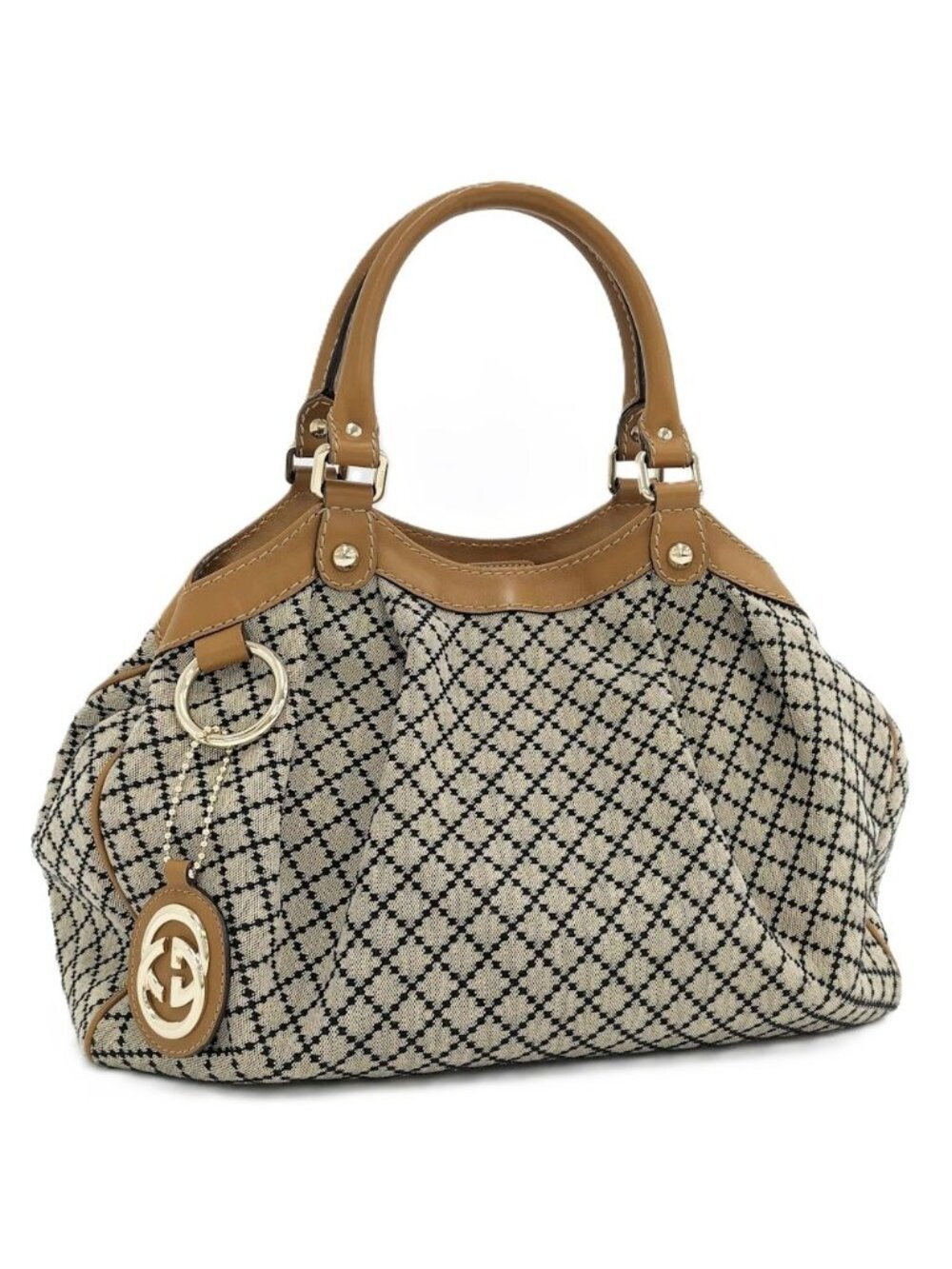 Gucci Sukey Diamante Canvas Handbag